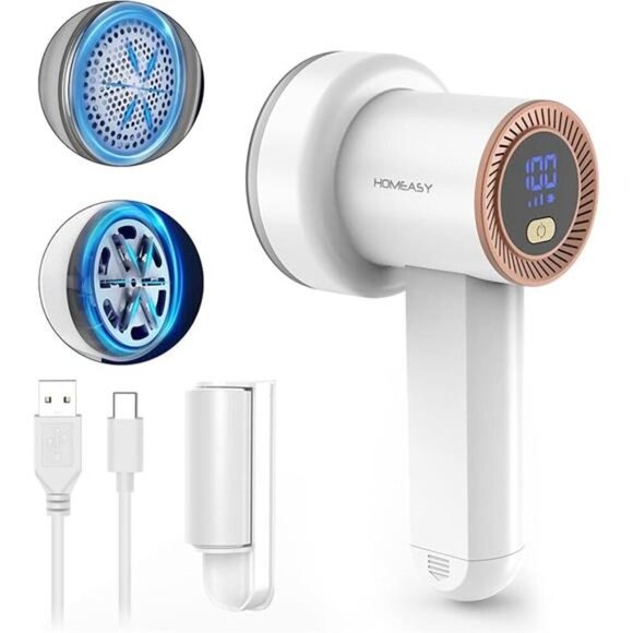 Fabric Shaver Fuzz Remover Rechargeable, HOMEASY Electric Lint Remover Shaver - Picture 7 of 7